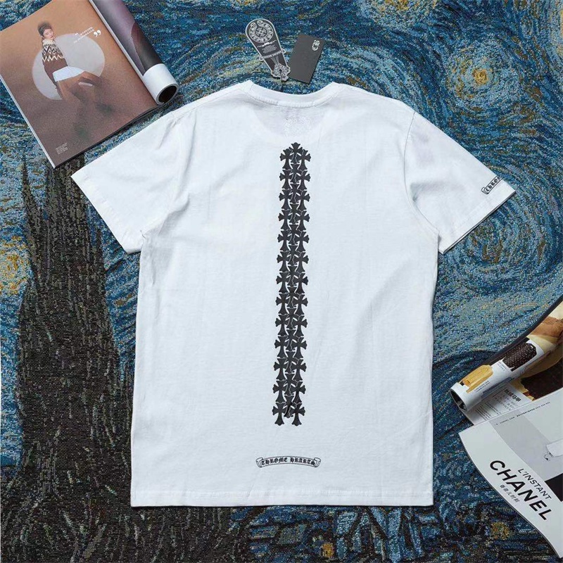 Áo Thun Tay Ngắn Cổ Tròn In Chữ Chrome Hearts Thời Trang Xuân Hè Dành Cho Nam Và Nữ U6RU6Tcomfortable