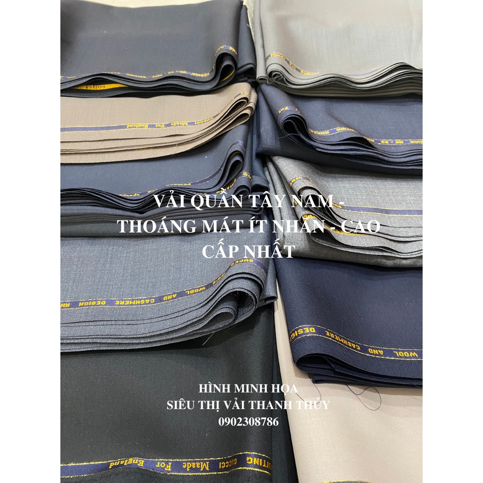 VẢI QUẦN TÂY NAM - THOÁNG MÁT - ÍT NHĂN - BỀN MÀU  - CAO CẤP NHẤT