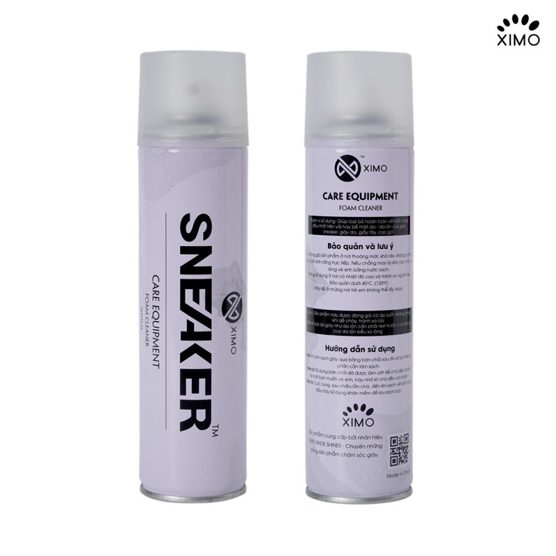 Chai XỊt Bọt Tuyết Vệ Sinh Giày Da, Sneaker, Túi Xách... Tiện Lợi - 300ML