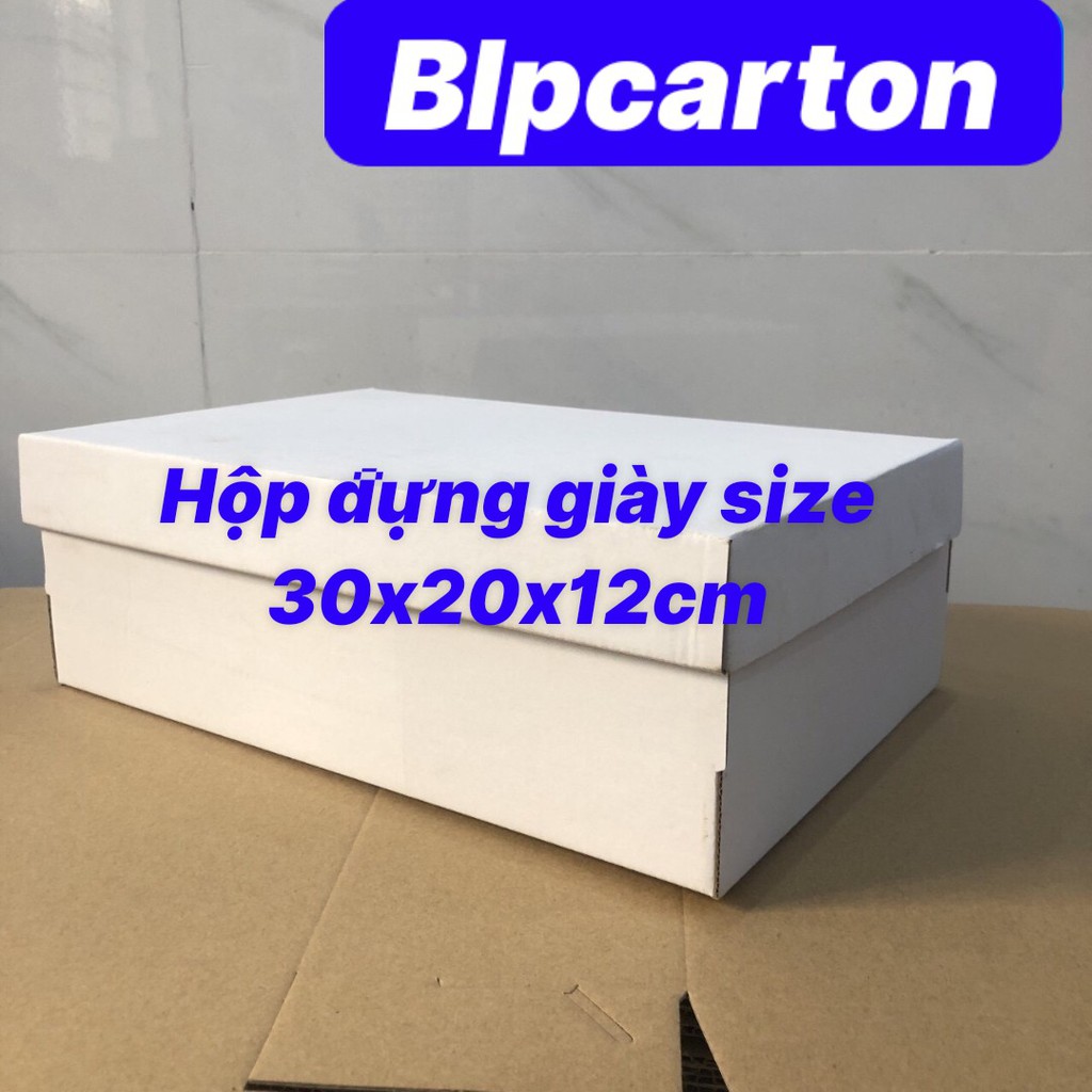 HỘP ĐỰNG GIÀY SIZE 30X20X12CM GIẤY TRẮNG