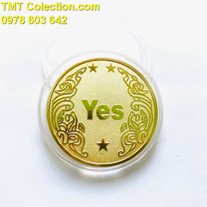 Xu Quyết Định Yes No Dùng để làm đồ lưu niệm, sưu tầm, trang trí bàn sách - TMT Collection - SP005272