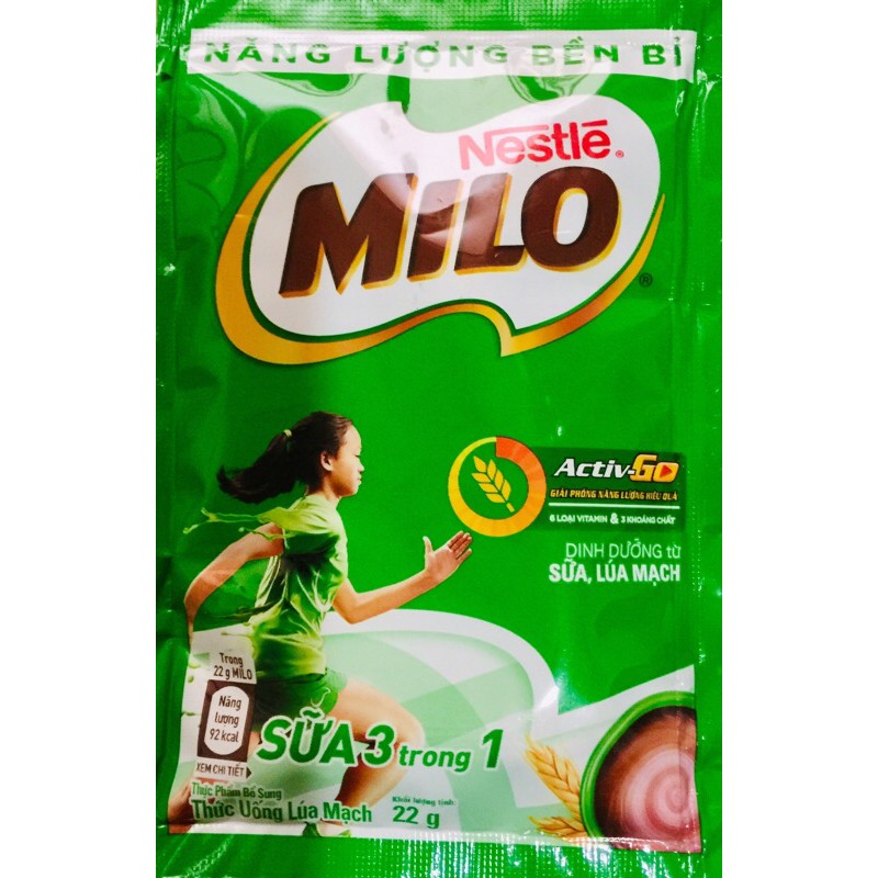 Bột Milo - thức uống lúa mạch gói (1 dây x 10 gói x 22g)