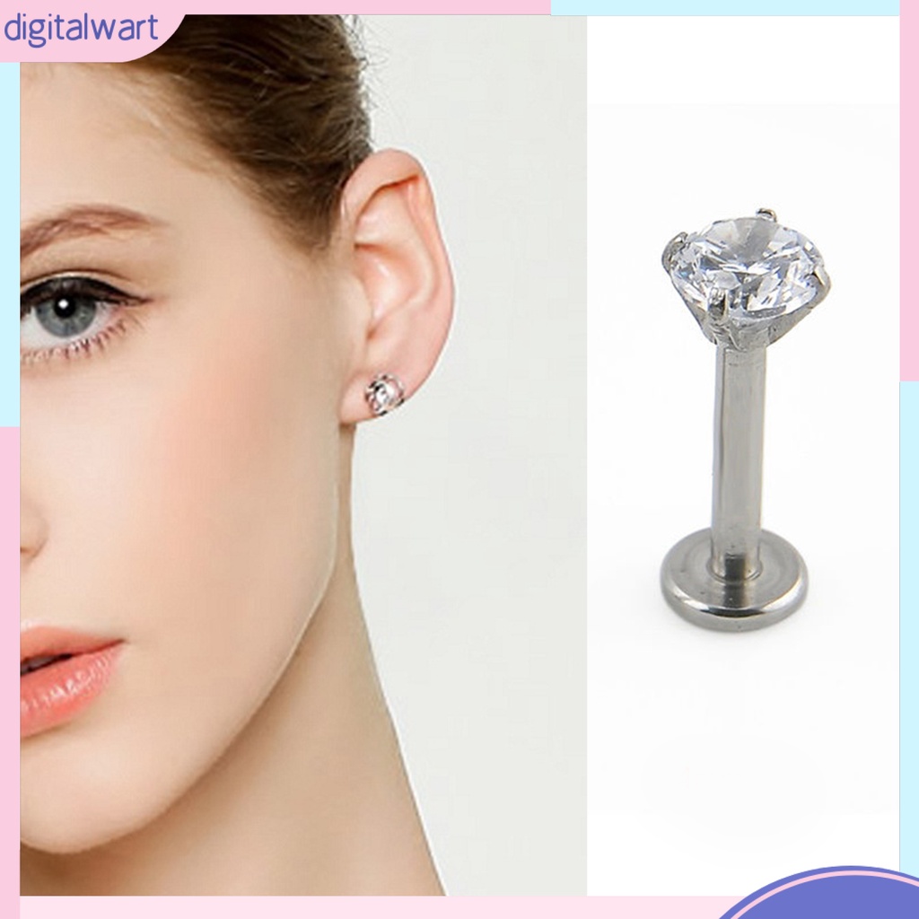 1 khuyên mũi đính kim cương giả cho nam nữ