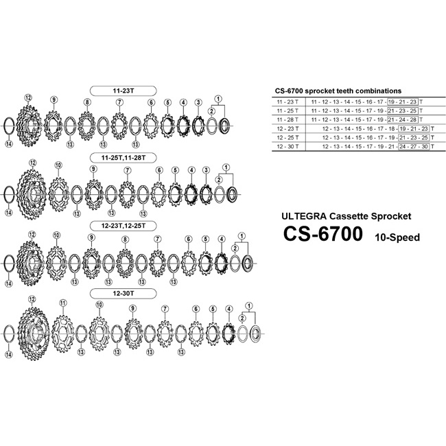 Líp/nhông lẻ của líp xe đạp Shimano 12 Speed 11T Cog Sprocket Wheel For 11-30/11-34T Cassette
