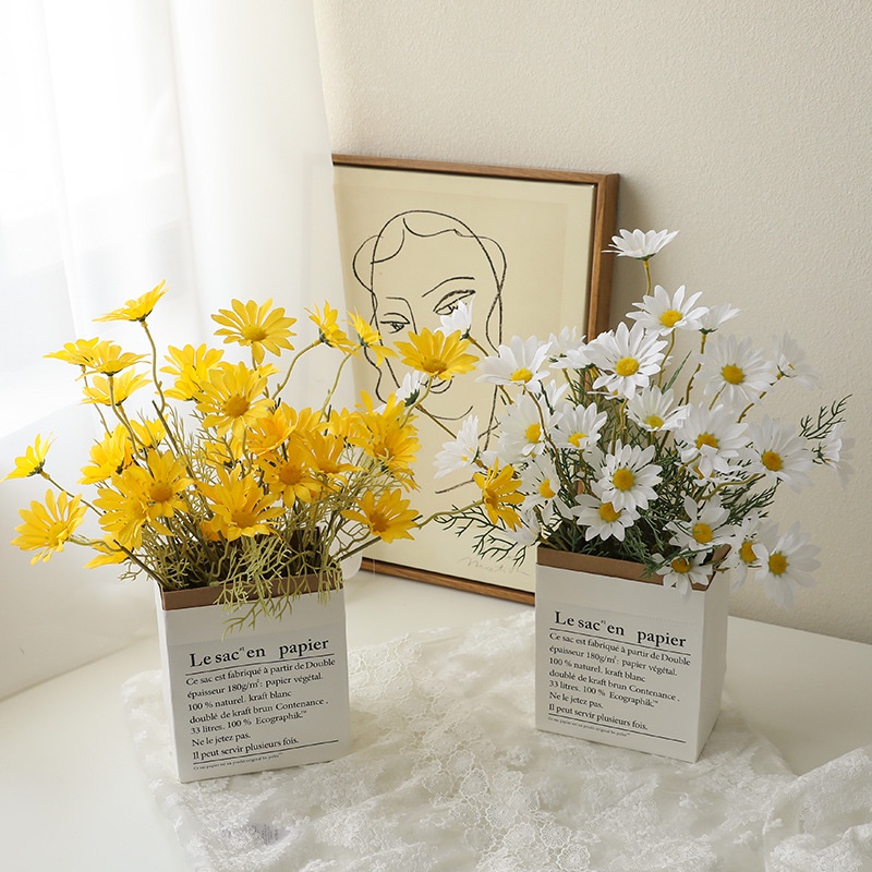 Túi giấy kraft lesac đựng hoa khô, hoa giả trang trí, hộp đựng hoa decor chụp ảnh KIDO