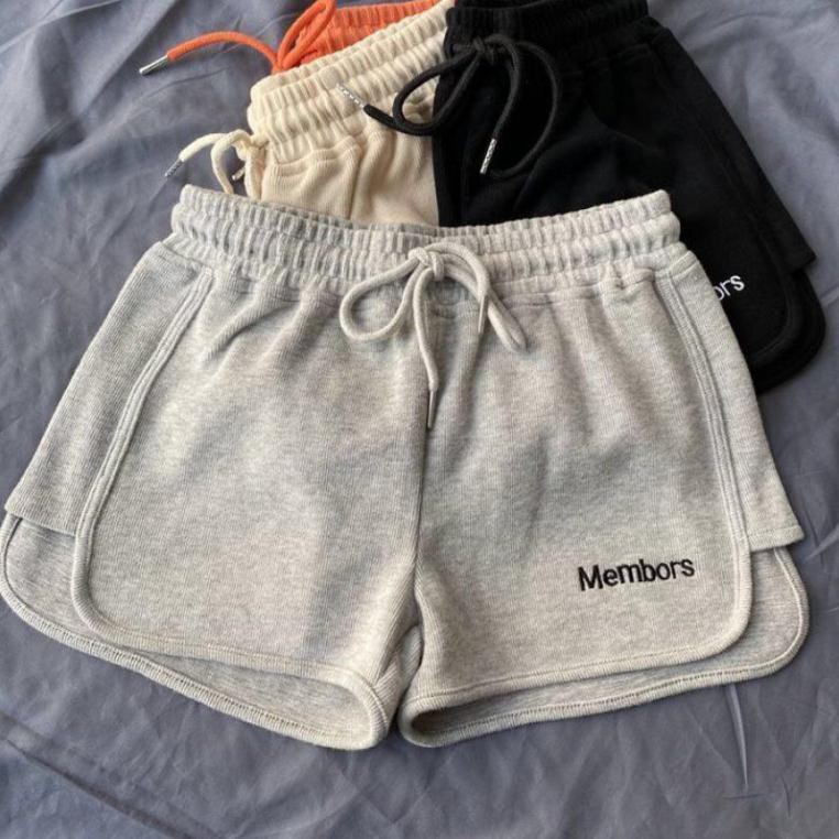 [ Hàng Đẹp Bán Shop ] Quần Short MEMBORS Nữ , Quần short nữ cạp chun  dây rút - đủ 4 màu - chất thun thoáng mát