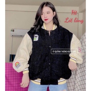 🆘 dự là bão đơn luôn với em này 🆘 bomber nhung cầu vồng lót lông chất nhung tăm loại 1 bo dệt chuẩn
