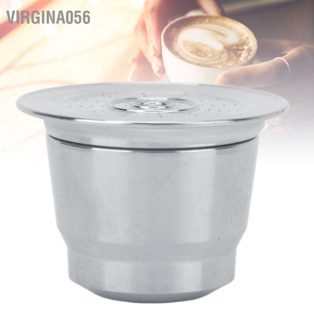 Virgina056 Vỏ cà phê Viên nang có thể tái sử dụng Cấp thực phẩm bằng thép không gỉ bơm lại Cốc lọc Thay thế cho NESPRESSO U