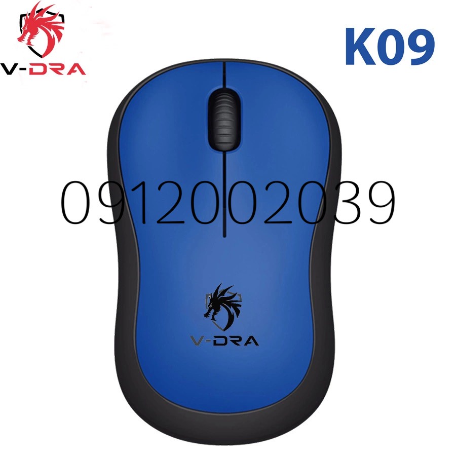 CHUỘT KHÔNG DÂY CAO CẤP V-DRA K09 - CÔNG TẮC BẬT/TẮT K08