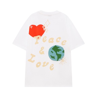 SWE- Áo thun nam nữ form rộng tay ngắn PEACE AND LOVE TEE 100% cotton thoáng mát