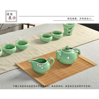 Chiếu trà bằng trúc bện