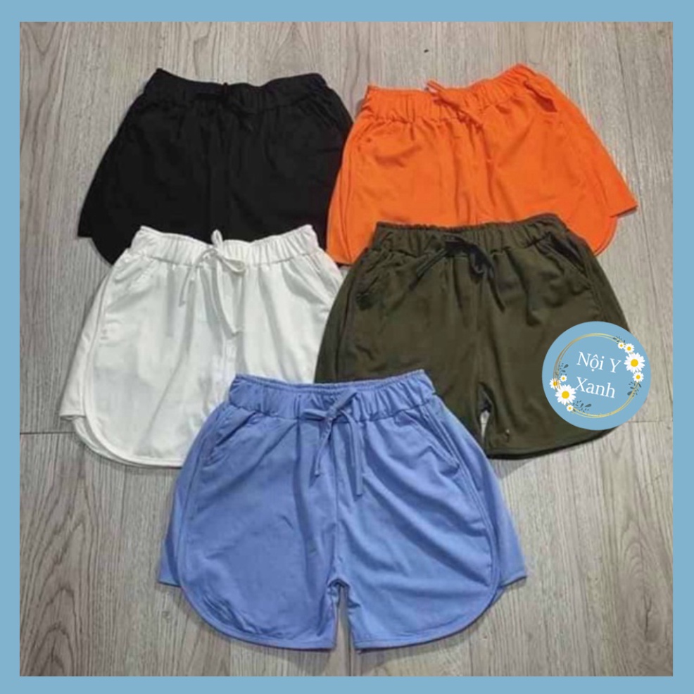 Quần short nữ vải thun da cá cạp cao dây rút, freesize 40-57kg rất đẹp và thoải mái nội y xanh chất đẹp giá tốt