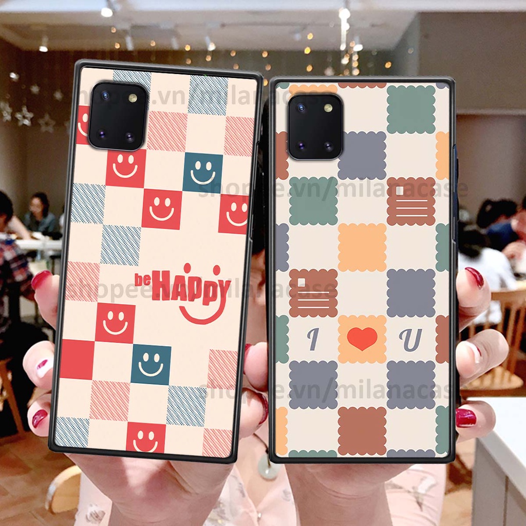 Ốp Samsung Note 10 Lite caro họa tiết nhiều màu sắc siêu đẹp thời trang cá tính
