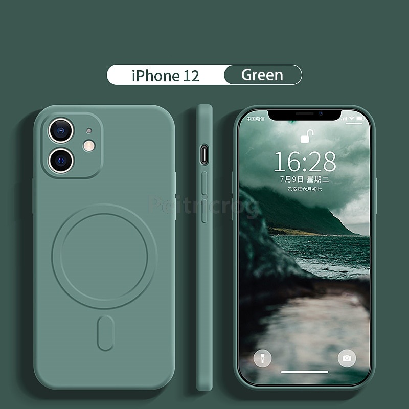 Ốp điện thoại silicon từ tính thích hợp cho Iphone 12 11 Pro Max Xs Xr X 12 Mini