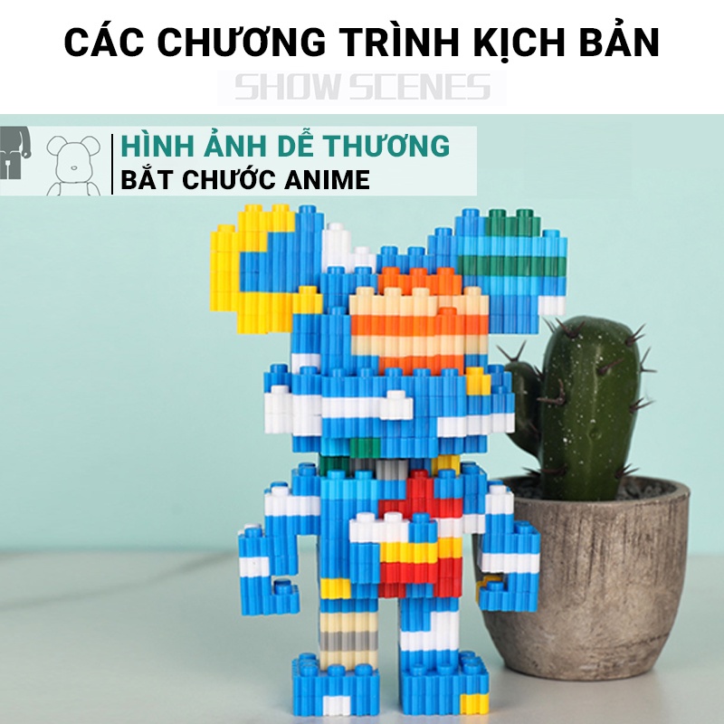 logo xếp hình Bộ Đồ Chơi Xếp Hình Hình Chú Gấu Độc Đáo Dành Cho Bé