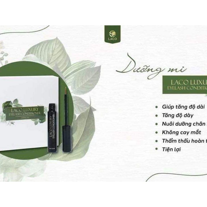 Dưỡng Mi Laco Luxury 5ml giúp hàng mi mắt dài khoẻ đẹp tự nhiên