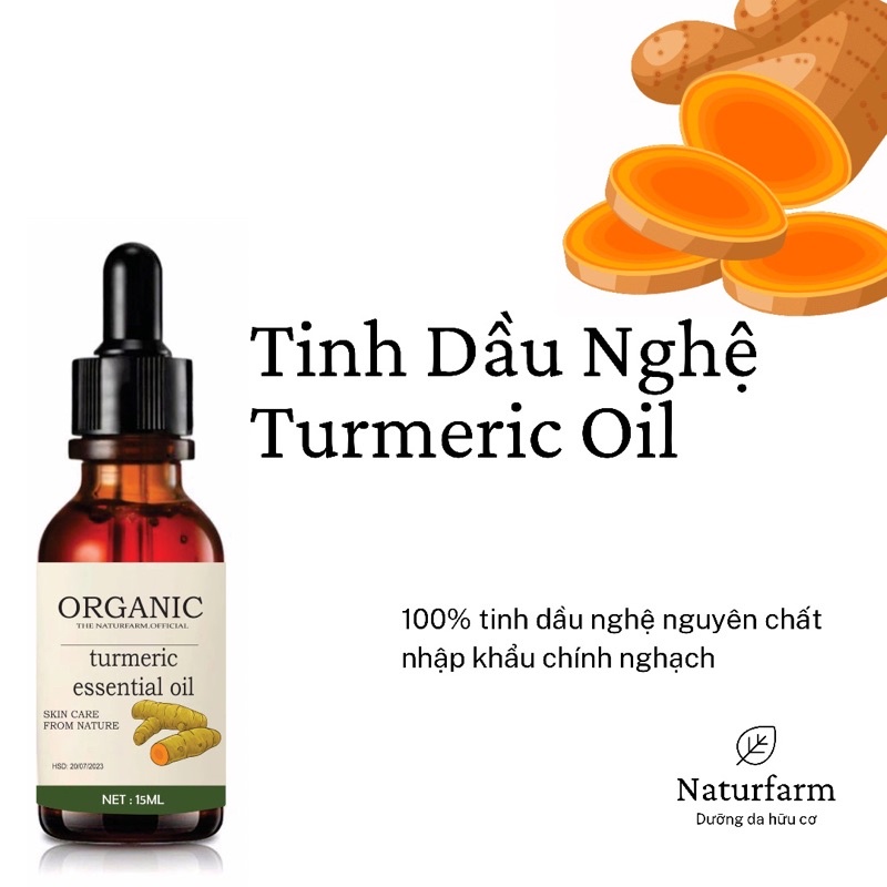 Tinh dầu nghệ hữu cơ 15ML - Mờ thâm nám, sạch mụn, sáng da