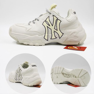 Giày MLB NY Vàng ❌ XẢ KHO ❌ Giày Thể Thao Hàn Quốc Nam Nữ NY Chữ Vàng Đế Độn 6cm IN 3D