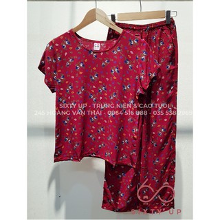 XẢ LỖ [ẢNH THẬT] Bộ lanh lụa trung niên quần dài S008 - Màu ngẫu nhiên, không chọn màu