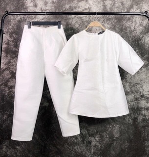 Set tay phồng vải tacta