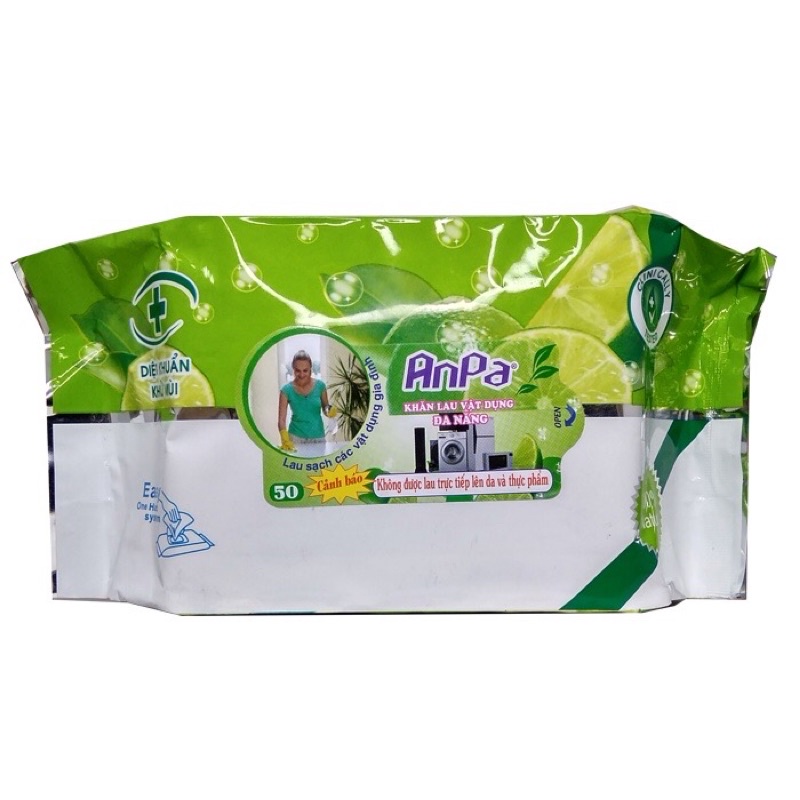 [Hcm] Gói Khăn Ướt Lau Bếp Đa Năng Anpa 50 Tờ