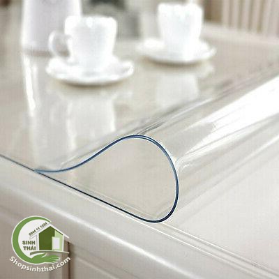 [ Dày 3mm ] Miếng kính trải bàn nhựa PVC trong suốt loại mềm dẻo, chống thấm - khổ 1,2m - chọn kích thước