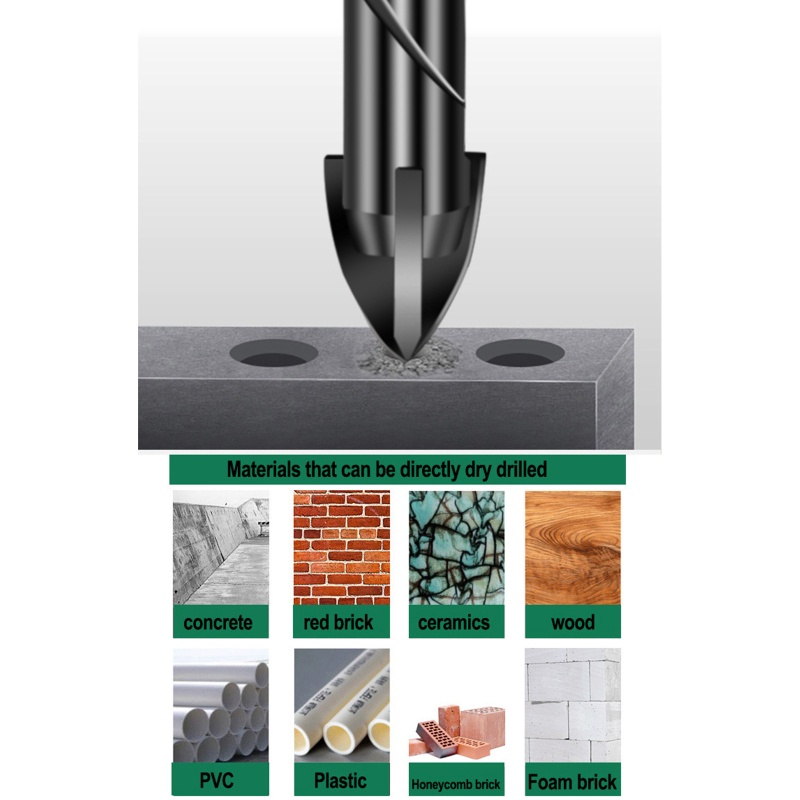 Bộ Mũi Khoan Kính / Gạch Men / Nhựa Chống Mòn Tiện Dụng