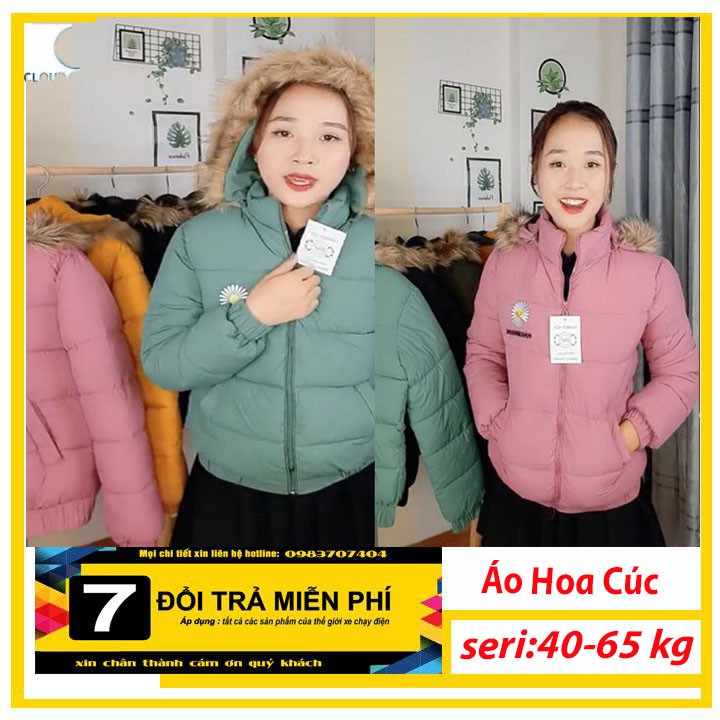 [FREE SHIP ] Áo phao nữ dáng ngắn, áo phao nữ uzzlang - mã AOPHAO01( HOA CÚC)