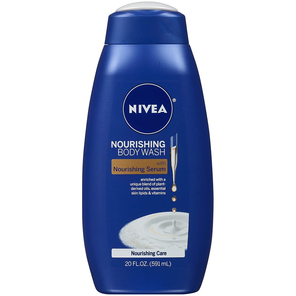 Sữa tắm nuôi dưỡng da NIVEA Nourishing Care Body Wash With Nourishing Serum 591ml (Mỹ)