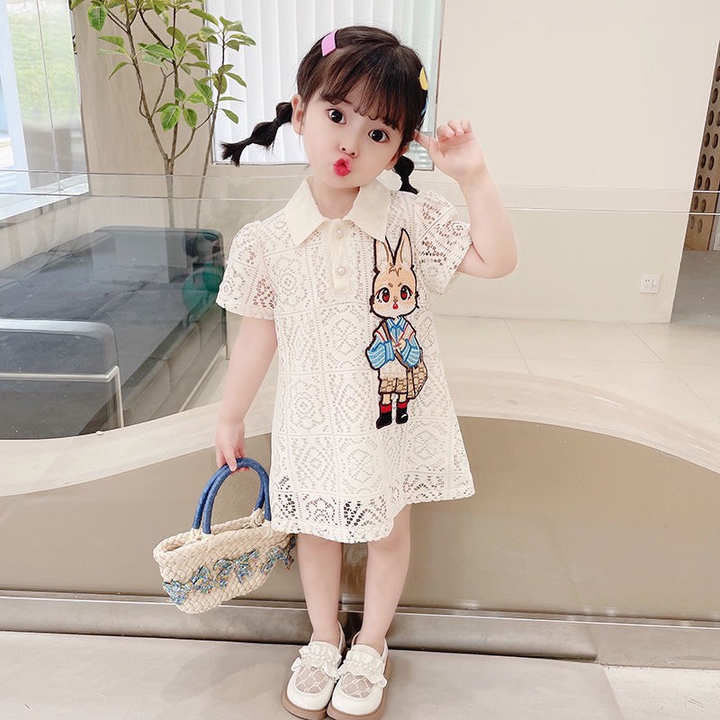 Váy bé gái ren vải cao cấp thêu thỏ 8-32kg XHN1048