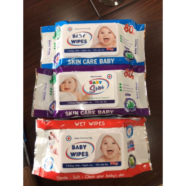 Khăn ướt Baby Wipes 80g ( Có Mùi và Không Mùi)