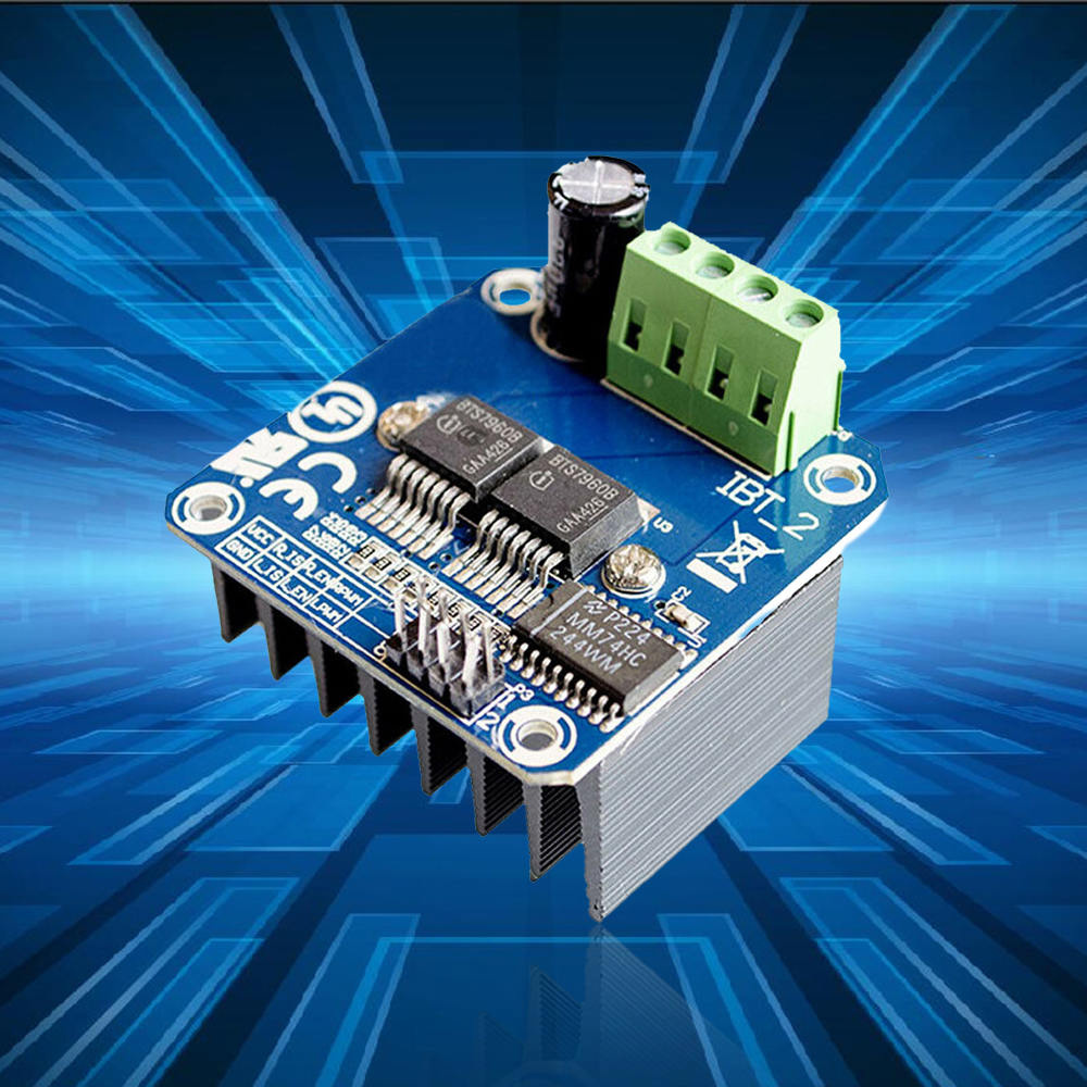 MERSSAVO Double BTS7960B DC 43A Stepper Motor Driver H-Bridge PWM For Arduino Smart Car c