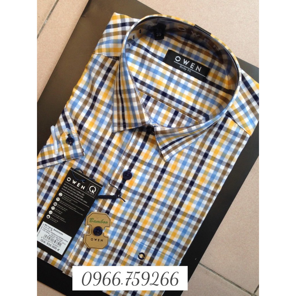 áo sơ mi nam cộc tay Owen kẻ ba90564 | BigBuy360 - bigbuy360.vn