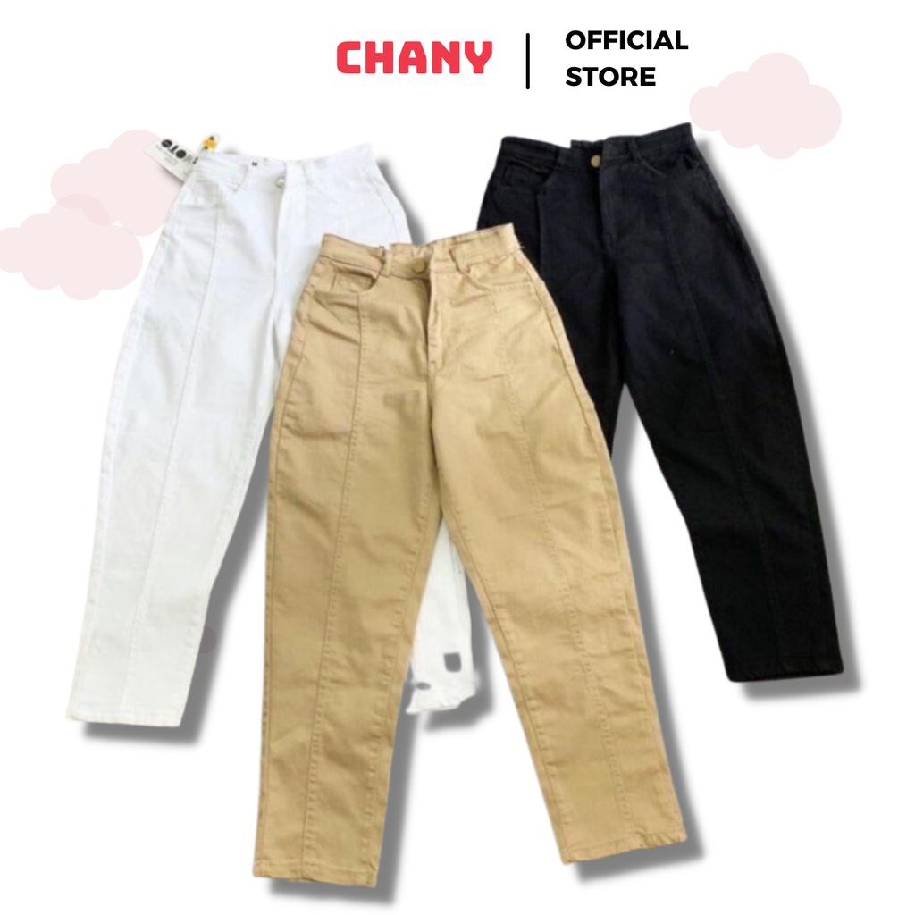 Quần baggy nữ kaki đẹp chuẩn hình Bigsize CHANY STORE Q03 NoBrandYesKhaki