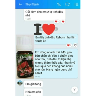 Tinh dầu Reborn 10ml VQH (100% hữu cơ)
