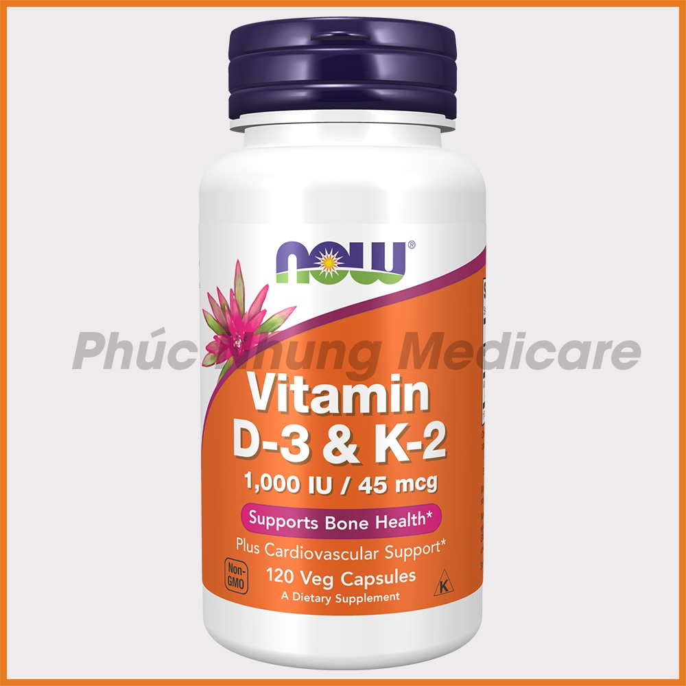 Now Vitamin D3 & K2 - Viên Uống Bổ Sung