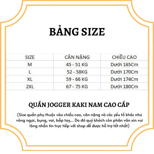 Quần Jogger Kaki Nam Dáng Thể Thao Cao Cấp (Chất siêu đẹp) (QJK) | BigBuy360 - bigbuy360.vn