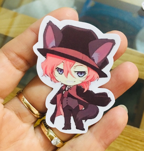 31-50 Sticker anime bungou stray dogs bóc dán nhiều mẫu ảnh ngẫu nhiên