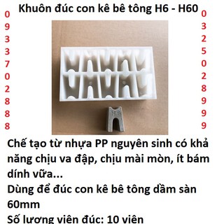 Khuôn đúc con kê bê tông H6