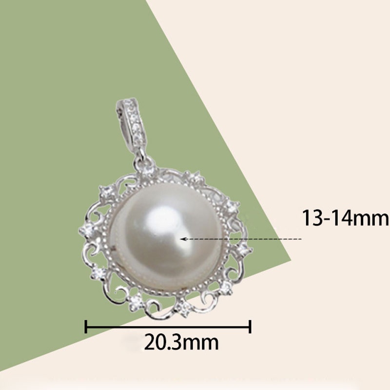 [M5DB] Phụ kiện trang sức (DIY) - Mặt dây chuyền mặt khay trống hạt Mặt ngọc đính hạt nạm đá lấp lánh