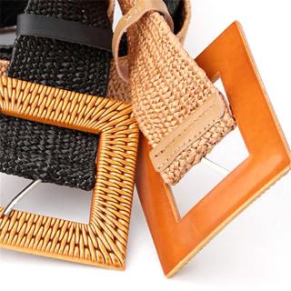 Thắt Lưng Dây Bện Mặt Vuông Thời Trang Cho Nữ