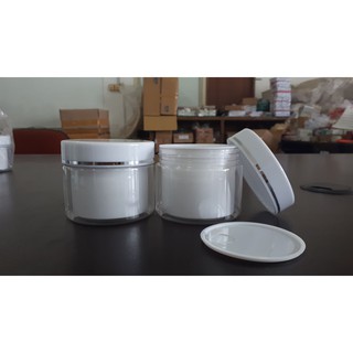 Hũ đựng kem body 2 lớp trắng trong 100gr