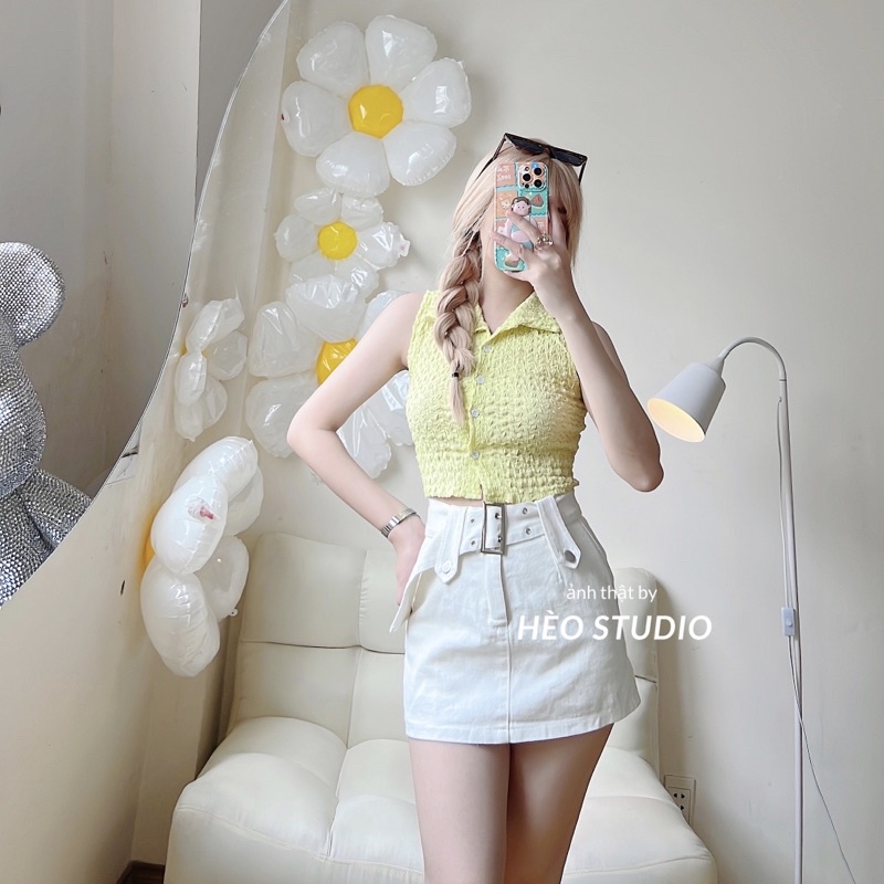 Áo Xốp Sát Nách Cổ Polo Hèo Studio (Ảnh Thật + Video)