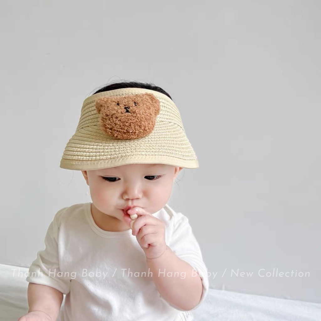 Mũ cói trẻ em, mũ cói cho bé trai bé gái Thanh Hằng Baby 2 - 4 tuổi