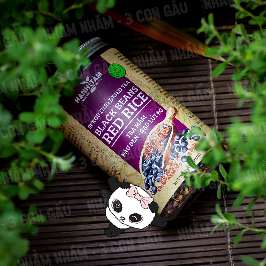 Trà Mầm Đậu Đen Gạo Lứt Đỏ Thanh Lọc Hạnh Tâm - Nhằm Nhăm 3Con Gấu Detox, Bổ Thận, Mát Gan