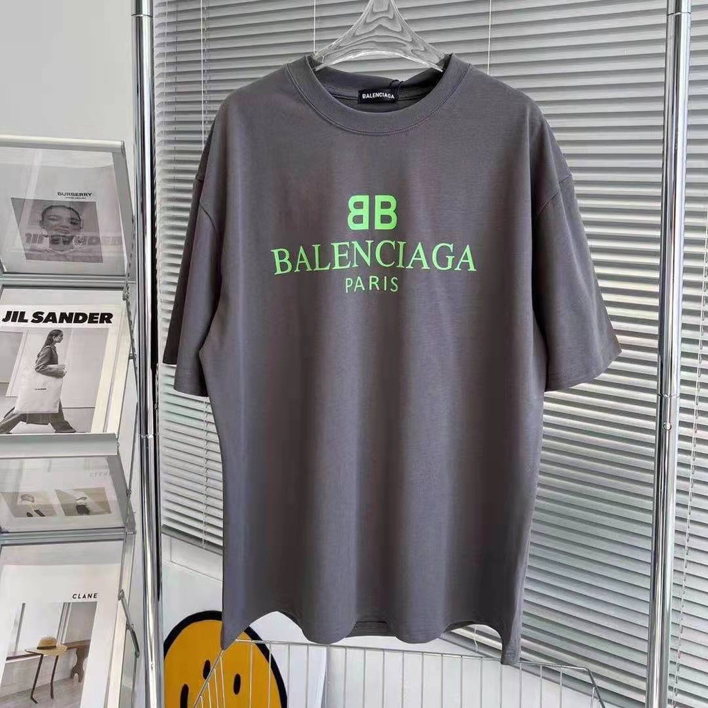 Áo Thun Balenciaga Tay Ngắn In Chữ B Chất Liệu Cotton 100% 22ss100%854785