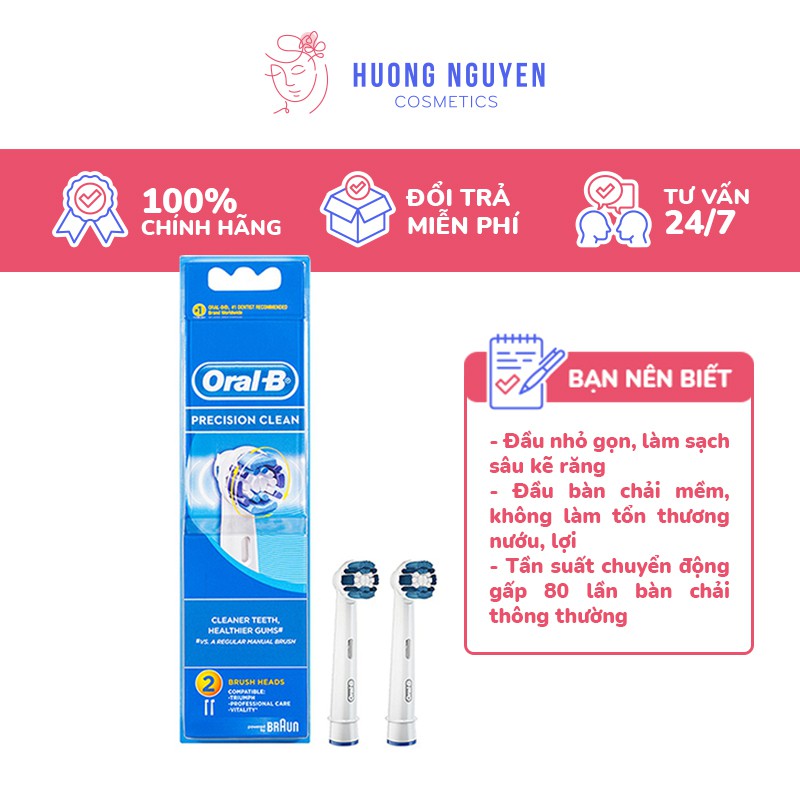 Set 2 Đầu Bàn Chải Điện Oral-B Precision Clean