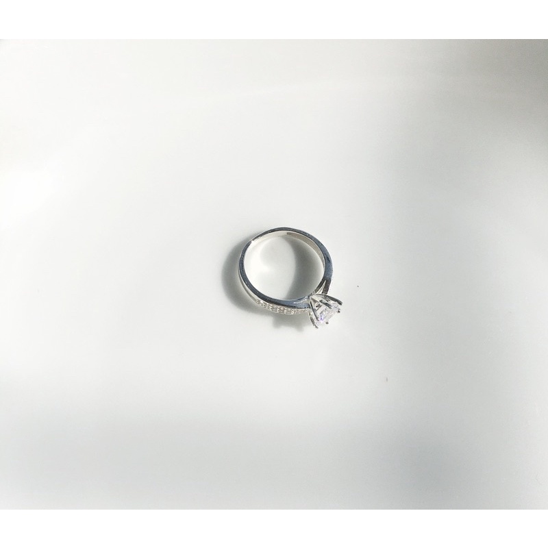 Nhẫn bạc nữ đính đá 6 chấu sang chảnh bạc ta nguyên chất D’ROSY JEWELRY