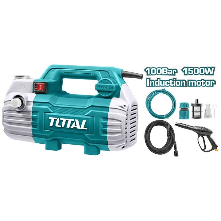 MÁY XỊT RỬA XE ÁP LỰC CAO TOTAL 1500W ( MOTOR TỪ ) TGT11236 - VỆ SINH CAO ÁP XE MÁY Ô TÔ NHÀ CỬA