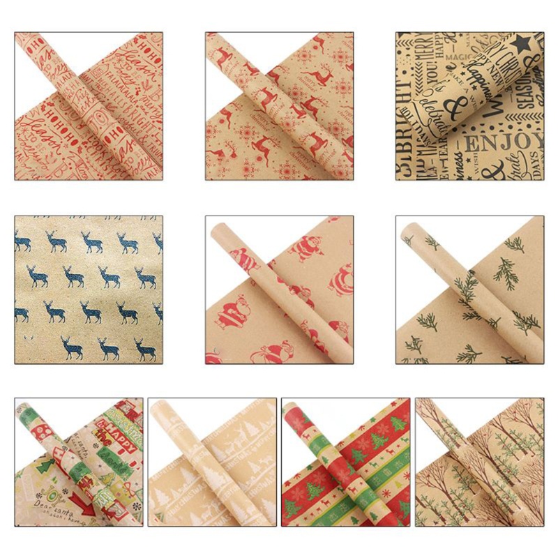 Set 5 Tờ Giấy Gói Quà Giáng Sinh
